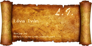 Léva Iván névjegykártya